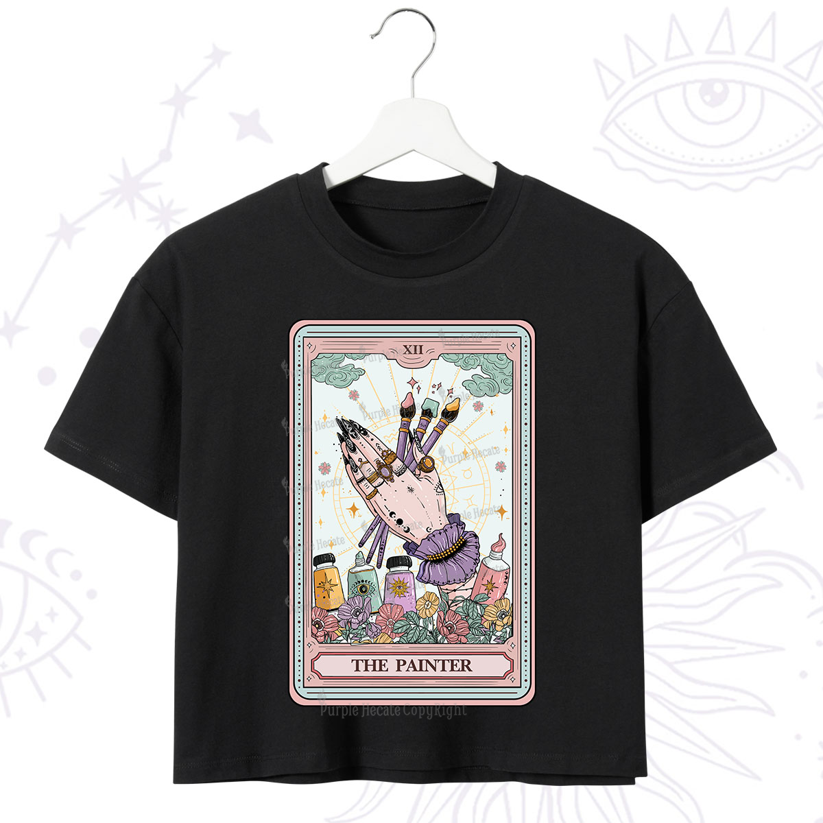 Purplehecate The Occult Painter Tarot Crop T-Shirt