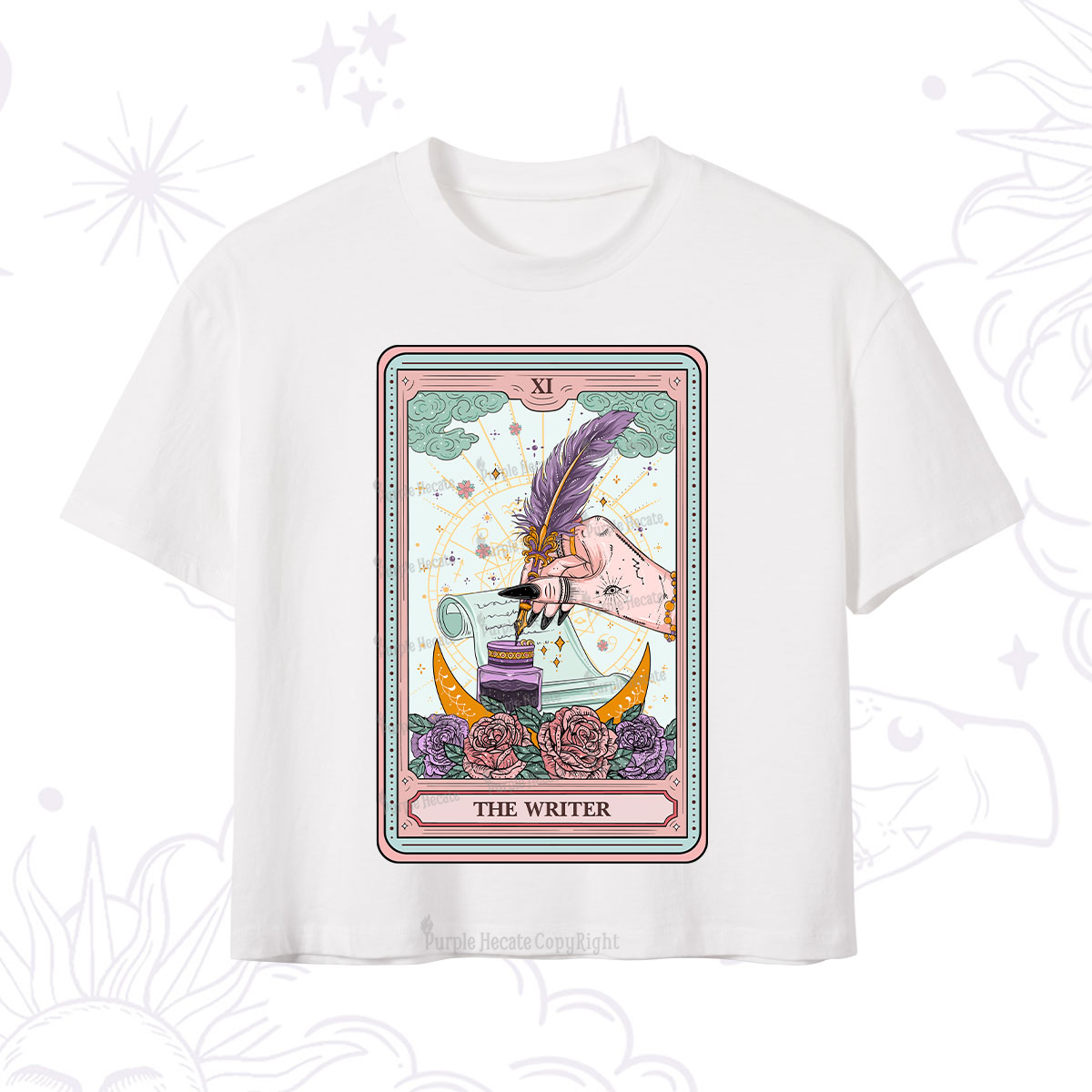 Purplehecate The Writer Tarot Crop T-Shirt