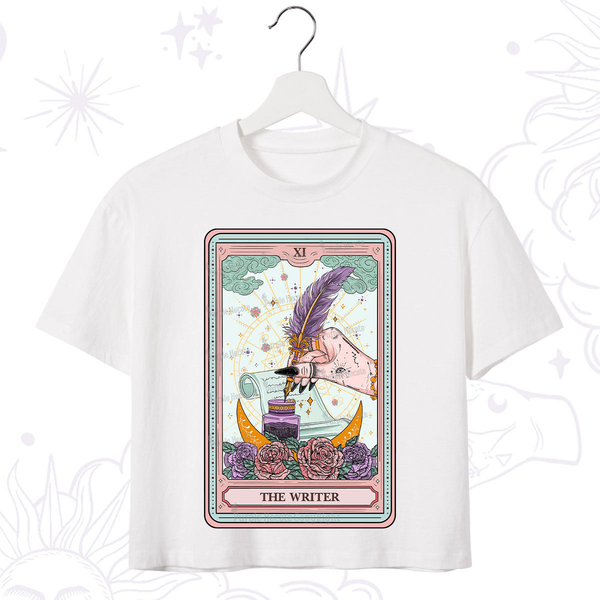 Purplehecate The Writer Tarot Crop T-Shirt