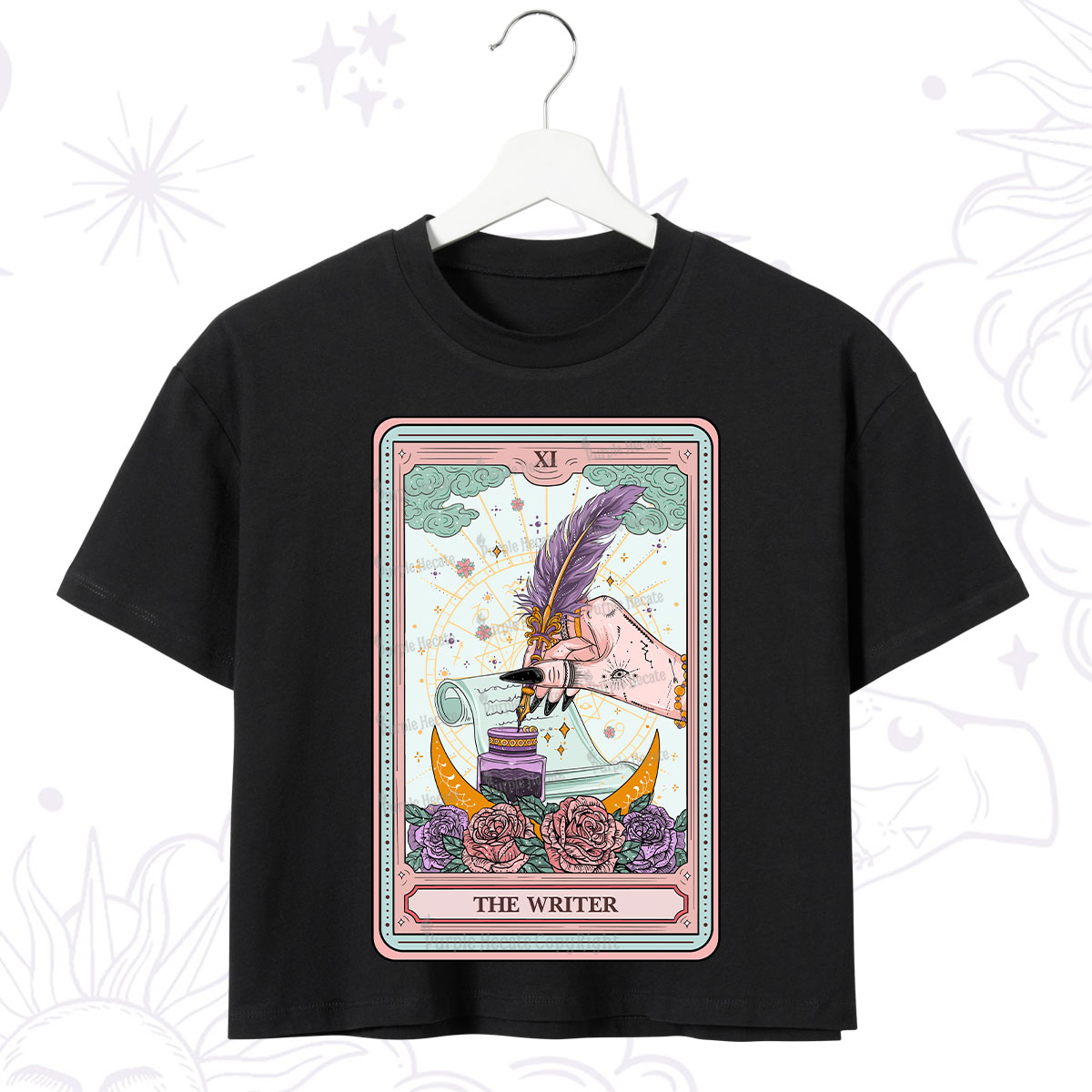 Purplehecate The Writer Tarot Crop T-Shirt