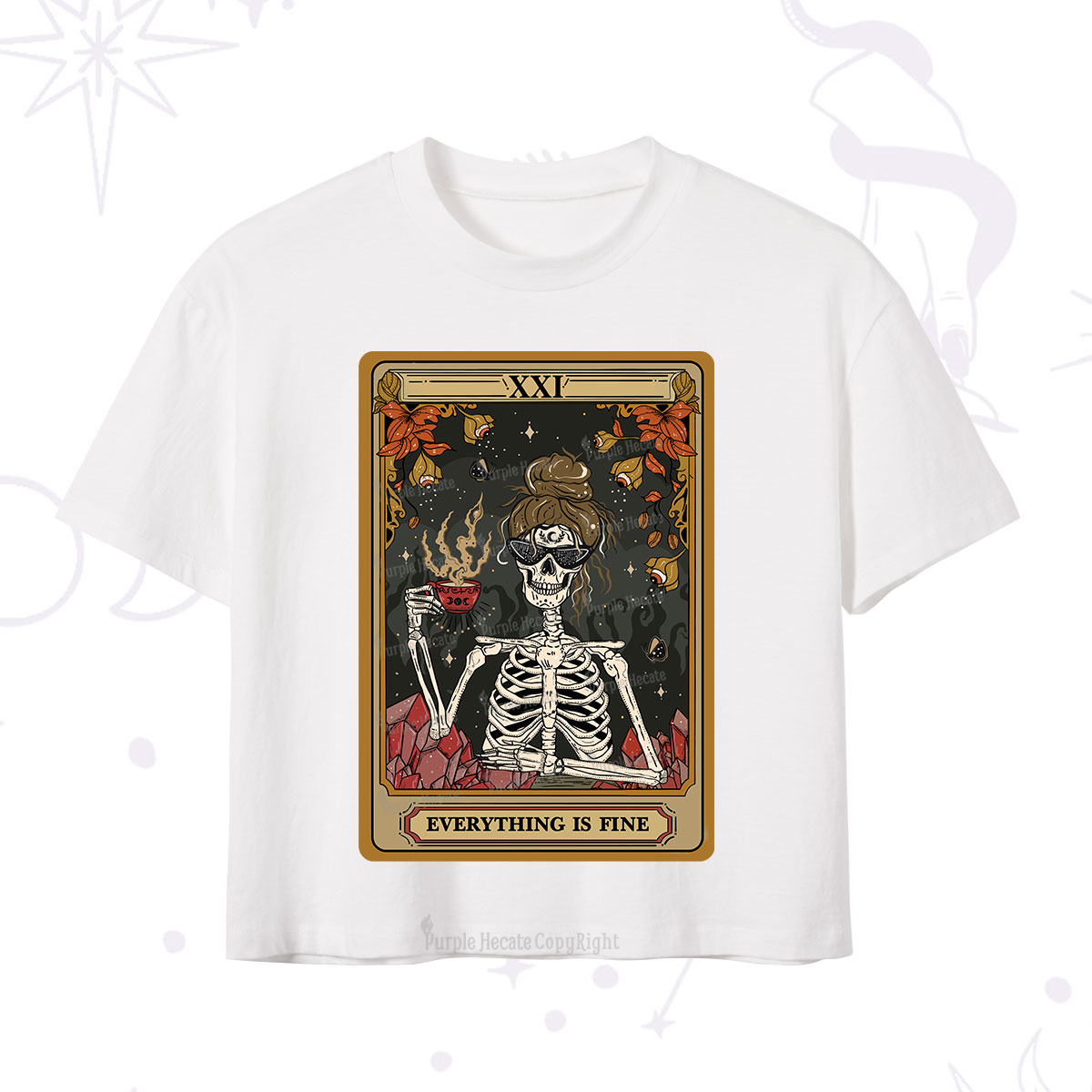 Purplehecate The Everything Fine Tarot Crop T-Shirt