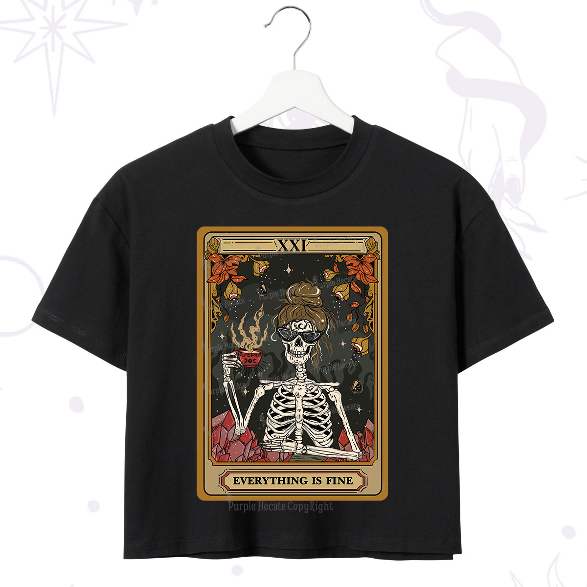 Purplehecate The Everything Fine Tarot Crop T-Shirt