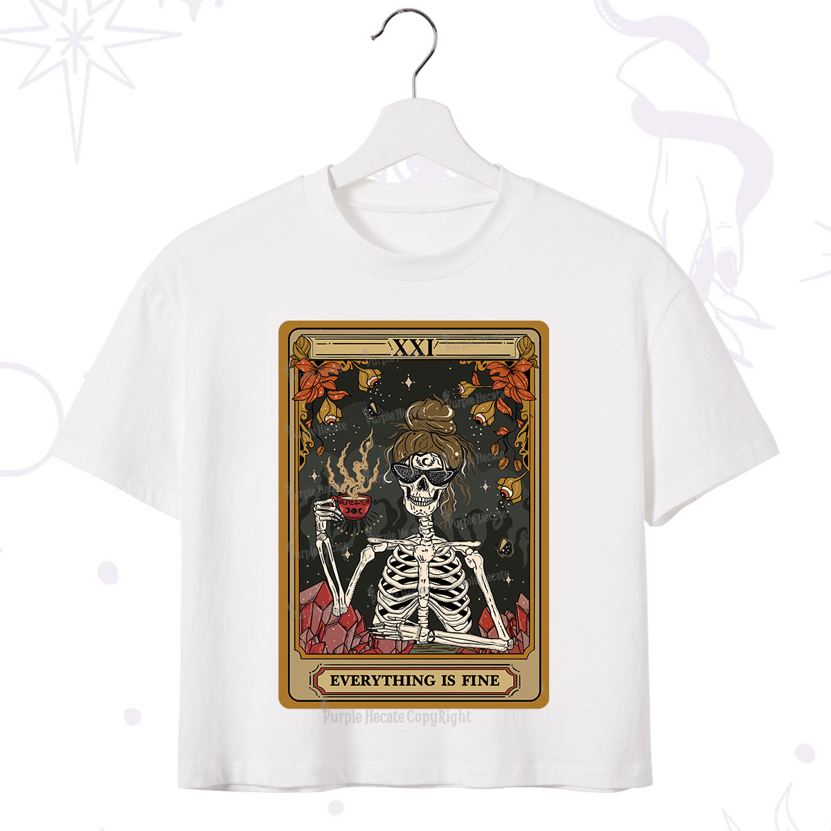 Purplehecate The Everything Fine Tarot Crop T-Shirt