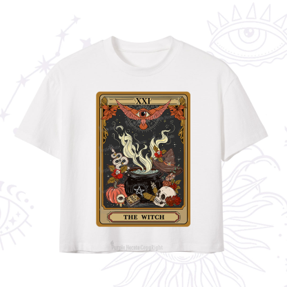Purplehecate The Witch Magical Tarot Crop T-Shirt