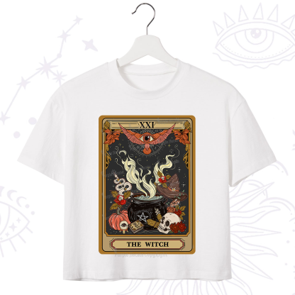 Purplehecate The Witch Magical Tarot Crop T-Shirt