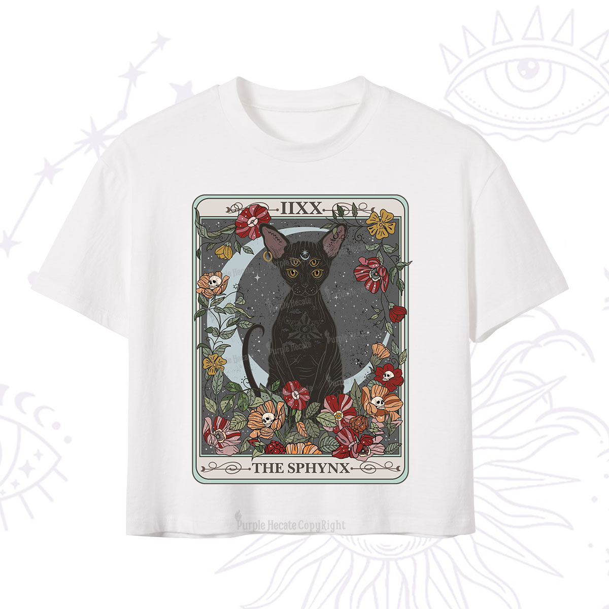 Purplehecate The Sphx Tarot Crop T-Shirt