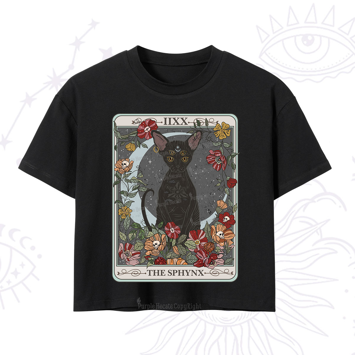 Purplehecate The Sphx Tarot Crop T-Shirt