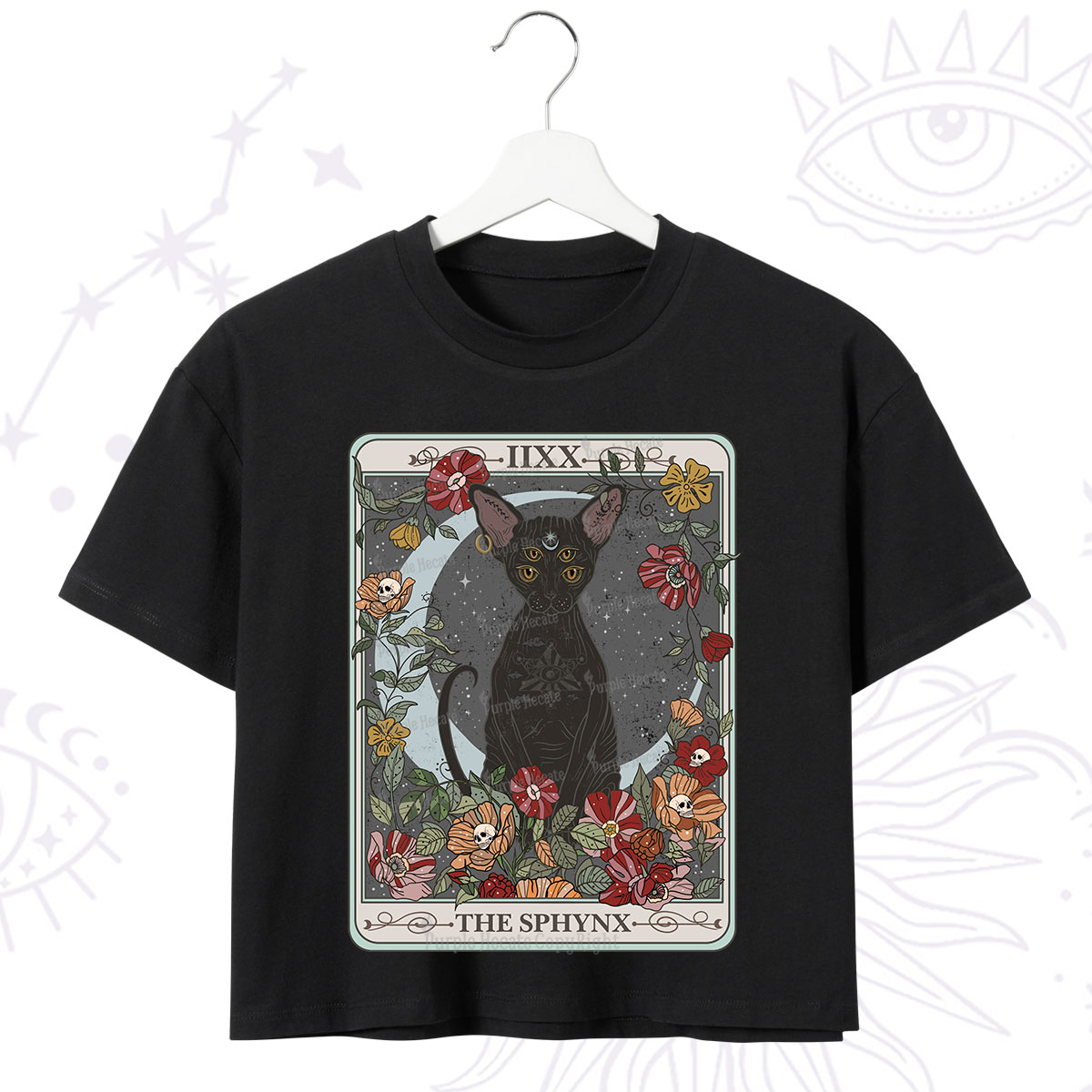 Purplehecate The Sphx Tarot Crop T-Shirt