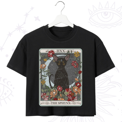 Purplehecate The Sphx Tarot Crop T-Shirt