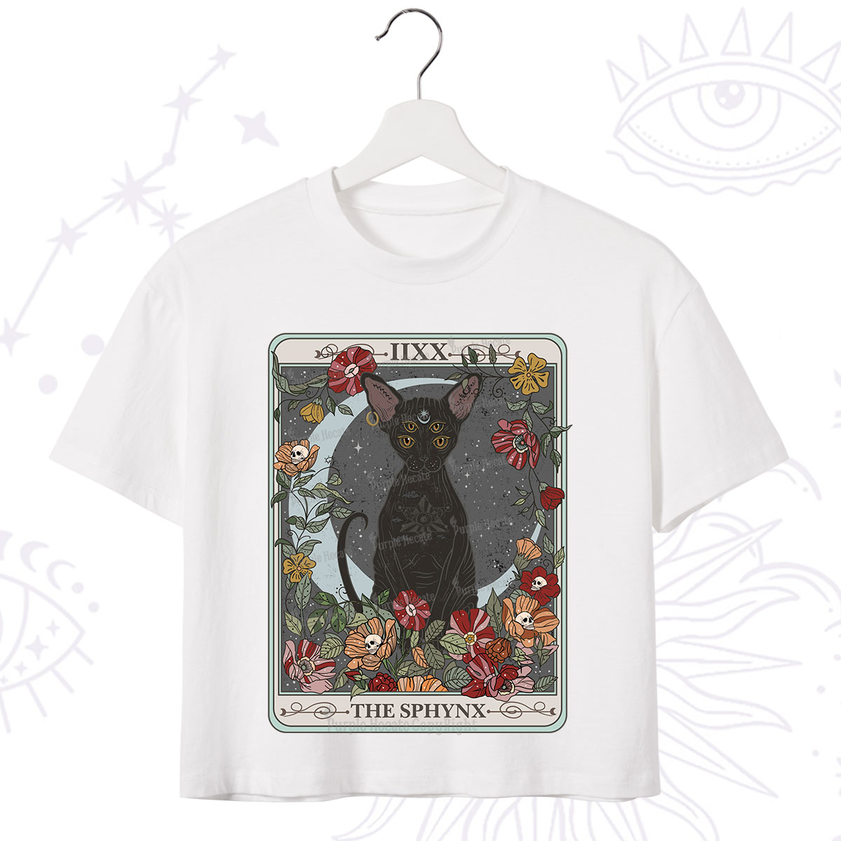 Purplehecate The Sphx Tarot Crop T-Shirt