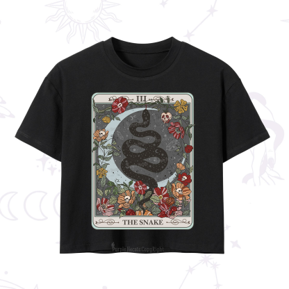 Purplehecate The Snake Tarot Crop T-Shirt