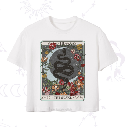 Purplehecate The Snake Tarot Crop T-Shirt