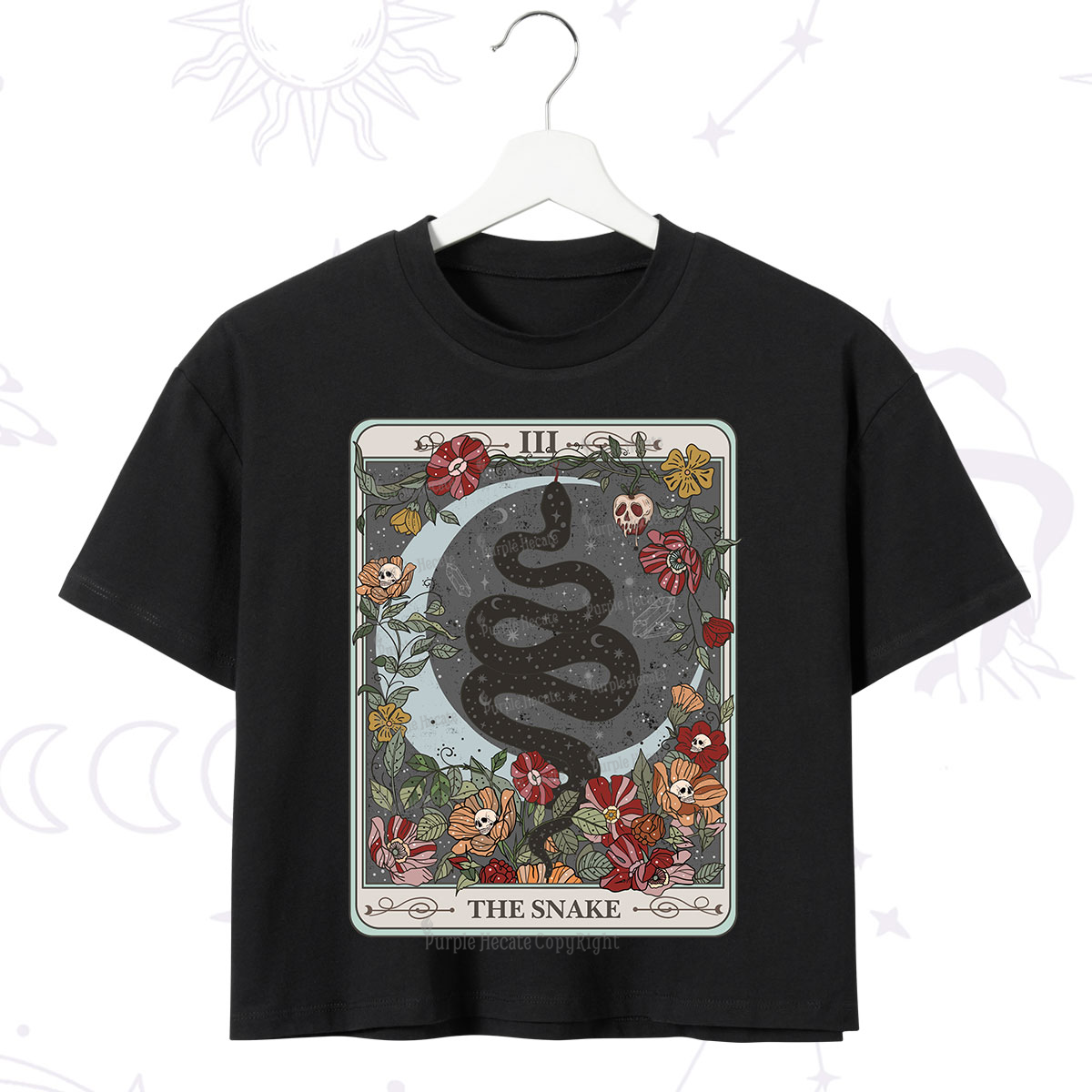 Purplehecate The Snake Tarot Crop T-Shirt