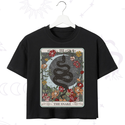 Purplehecate The Snake Tarot Crop T-Shirt