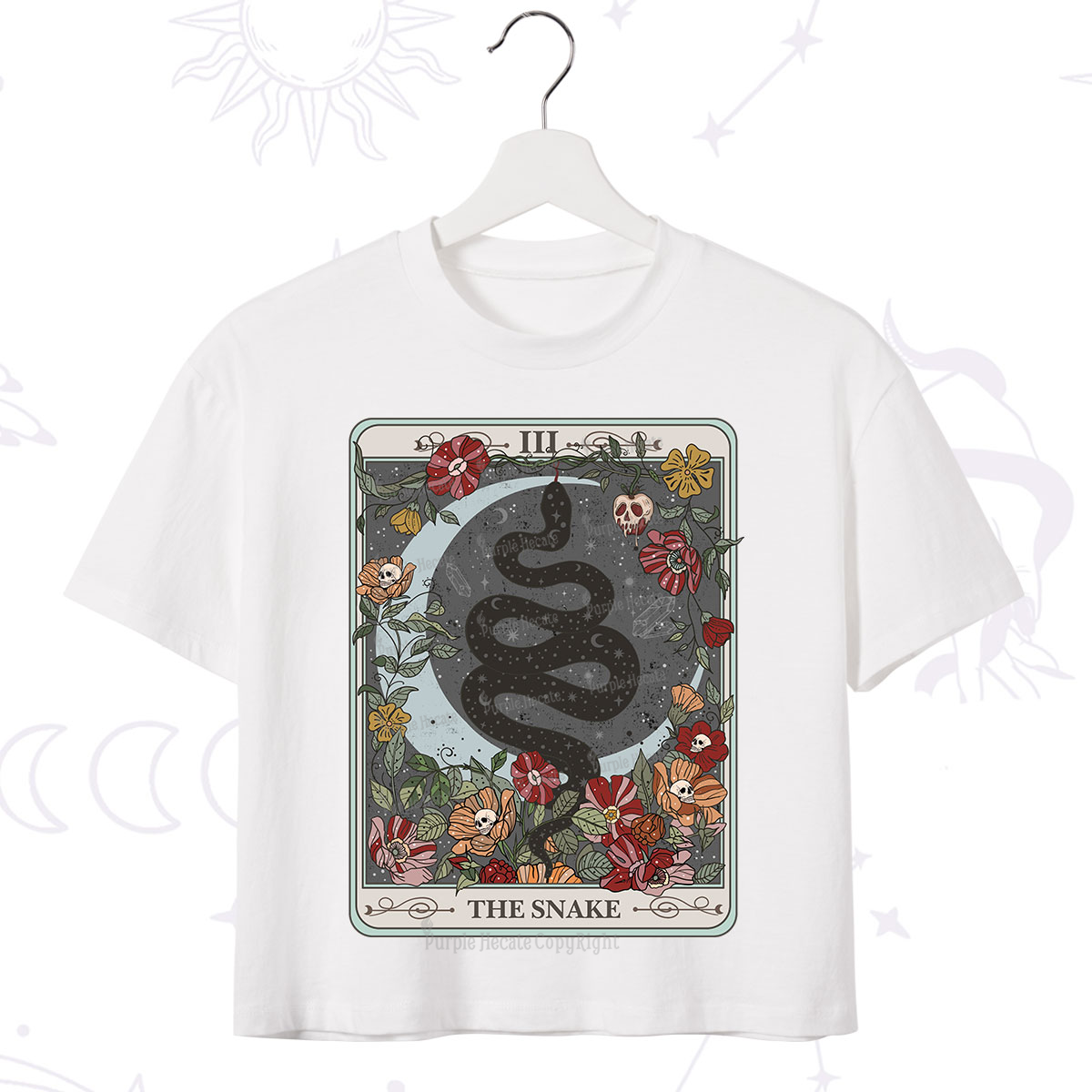 Purplehecate The Snake Tarot Crop T-Shirt