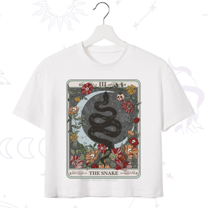 Purplehecate The Snake Tarot Crop T-Shirt