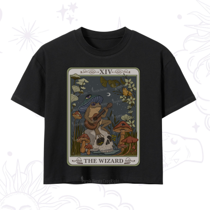 Purplehecate The Wizard Tarot Crop T-Shirt