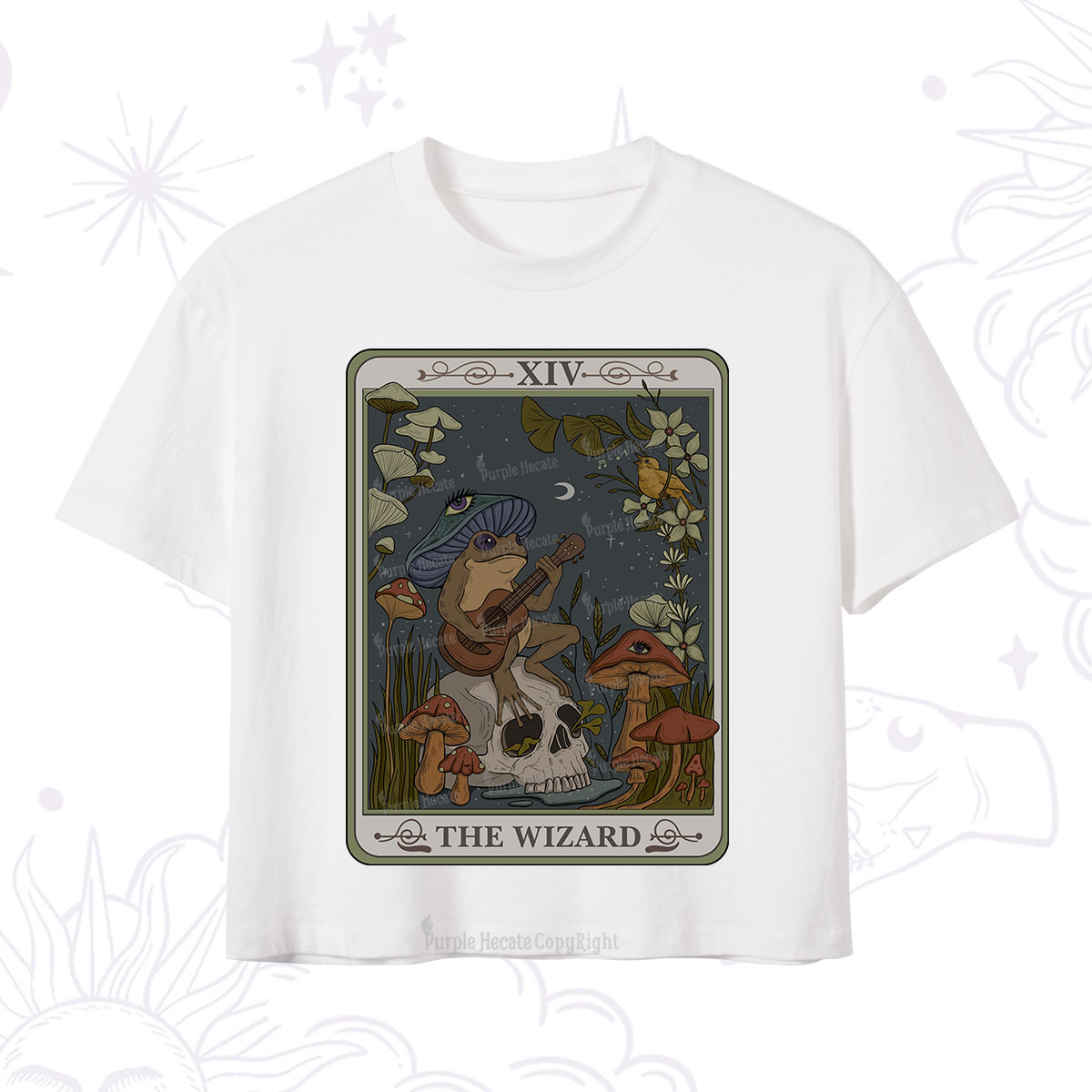 Purplehecate The Wizard Tarot Crop T-Shirt