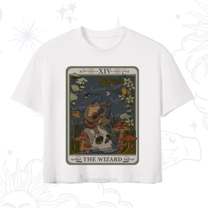 Purplehecate The Wizard Tarot Crop T-Shirt