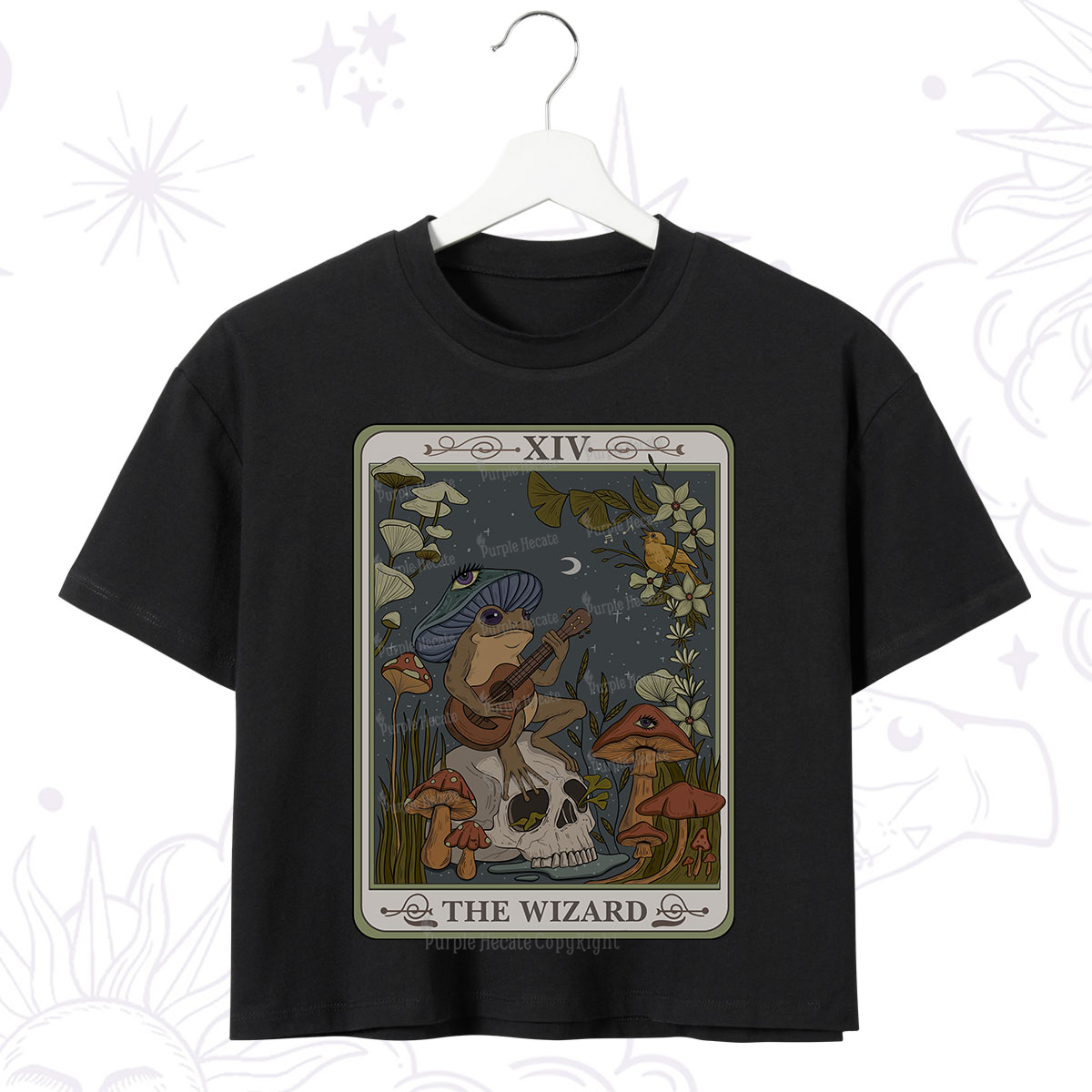 Purplehecate The Wizard Tarot Crop T-Shirt