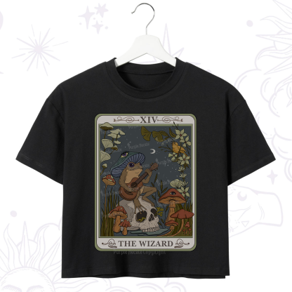 Purplehecate The Wizard Tarot Crop T-Shirt