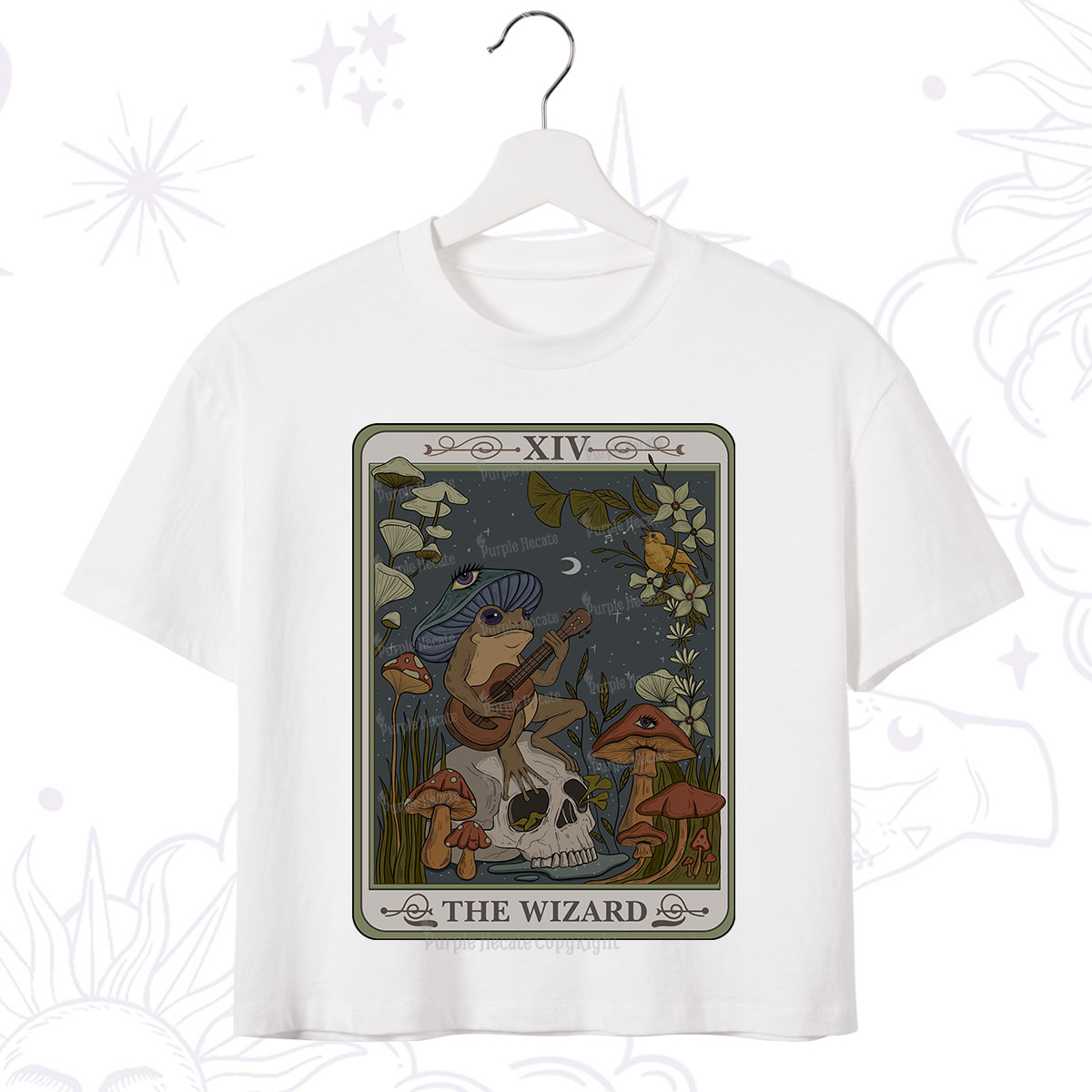 Purplehecate The Wizard Tarot Crop T-Shirt