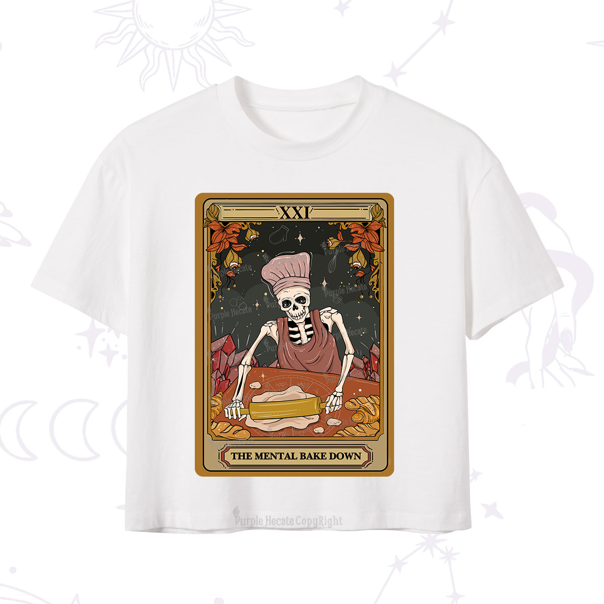 Purplehecate The Mental Bake Down Tarot Crop T-Shirt