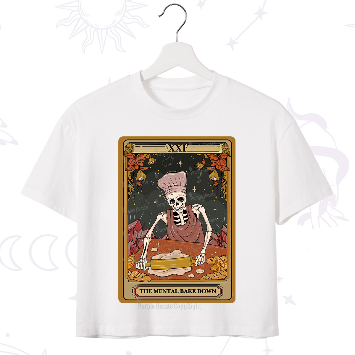 Purplehecate The Mental Bake Down Tarot Crop T-Shirt