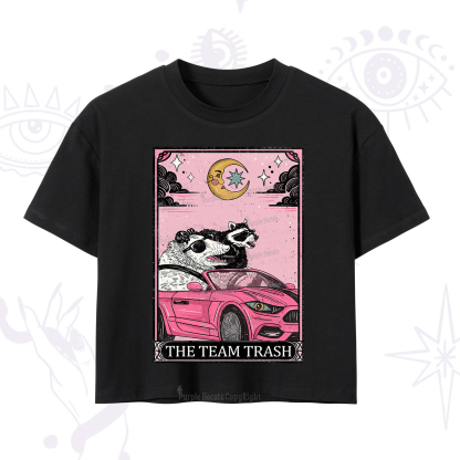 Purplehecate The Team Trash Tarot Card Crop T-Shirt