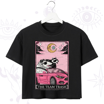 Purplehecate The Team Trash Tarot Card Crop T-Shirt