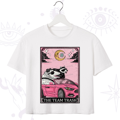 Purplehecate The Team Trash Tarot Card Crop T-Shirt
