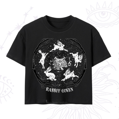 Purplehecate Rabbit Coven Crop T-Shirt