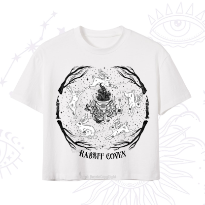 Purplehecate Rabbit Coven Crop T-Shirt