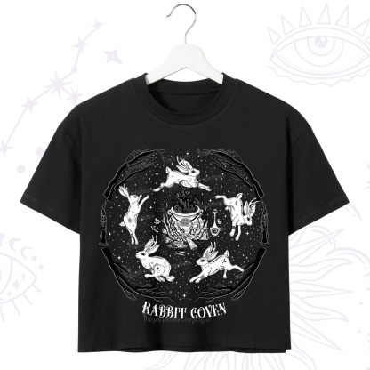 Purplehecate Rabbit Coven Crop T-Shirt