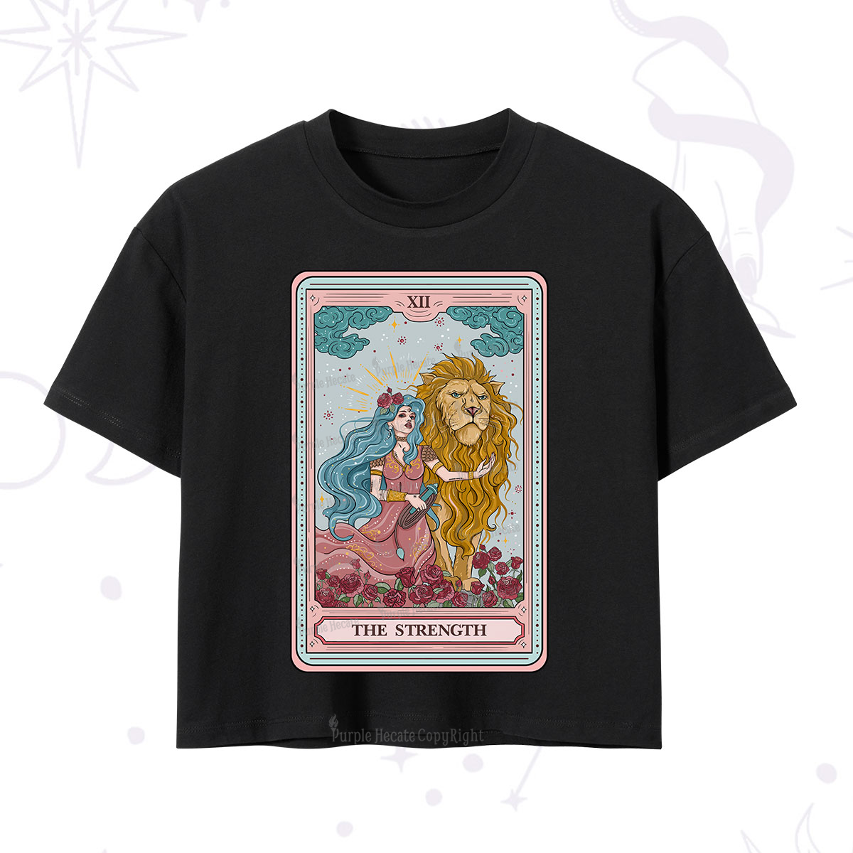 Purplehecate The Strength Tarot Crop T-Shirt