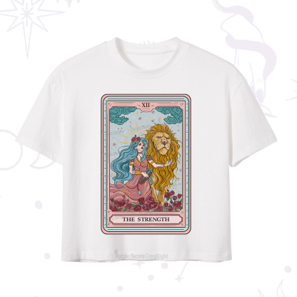 Purplehecate The Strength Tarot Crop T-Shirt
