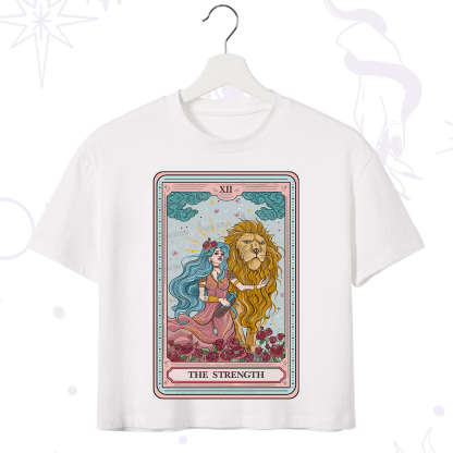 Purplehecate The Strength Tarot Crop T-Shirt