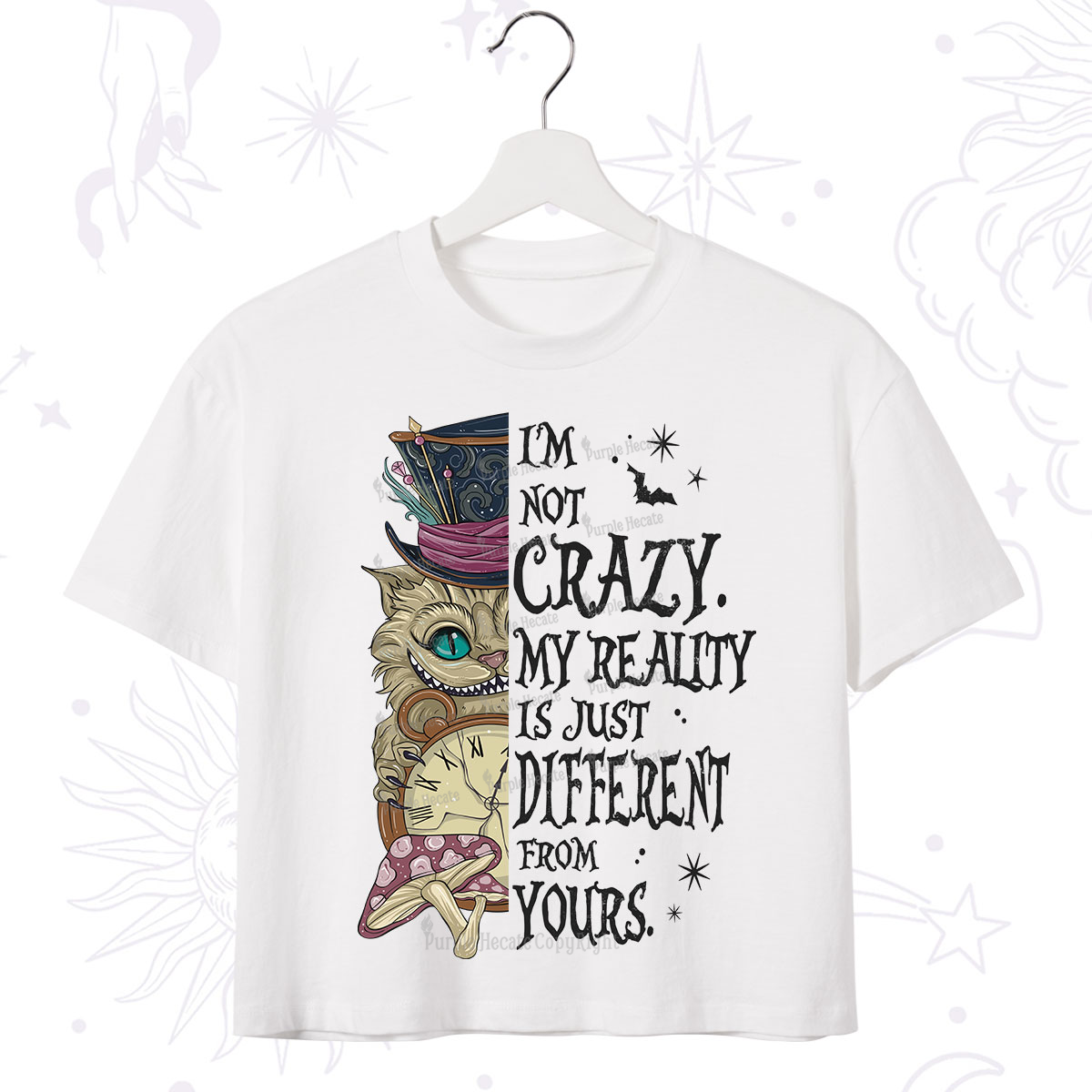 Purplehecate I'm Not Crazy My Reality Is Just Different From Yours Crop T-Shirt
