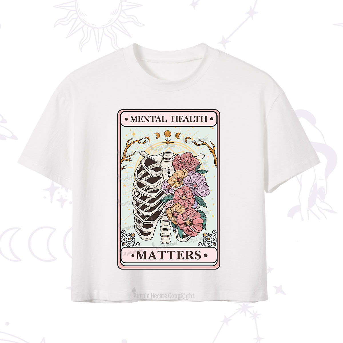 Purplehecate Mental Health Matters Crop T-Shirt