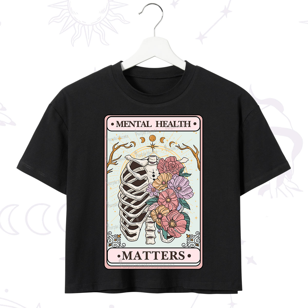 Purplehecate Mental Health Matters Crop T-Shirt