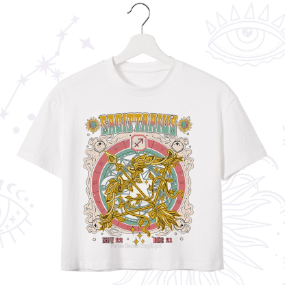 Purplehecate Sagittarius Cosmic Zodiac Crop T-Shirt
