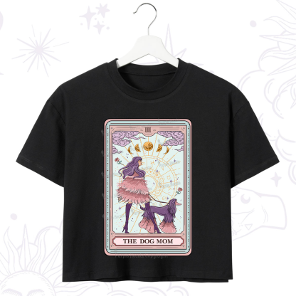 Purplehecate The Fashionable Dog Mom Tarot Crop T-Shirt