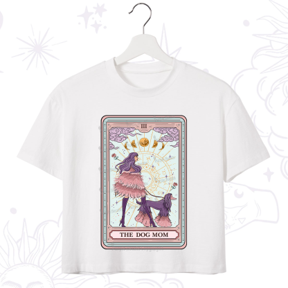 Purplehecate The Fashionable Dog Mom Tarot Crop T-Shirt