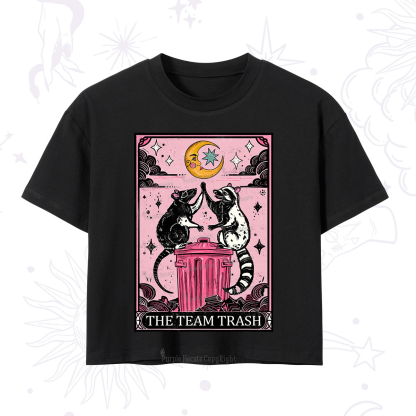 Purplehecate The Team Trash Opossum Tarot Crop T-Shirt