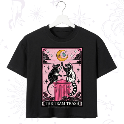 Purplehecate The Team Trash Opossum Tarot Crop T-Shirt