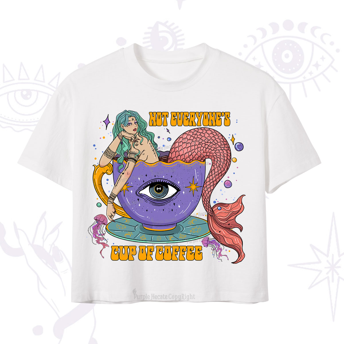 Purplehecate Not Everyone's Cup Of Coffee Crop T-Shirt