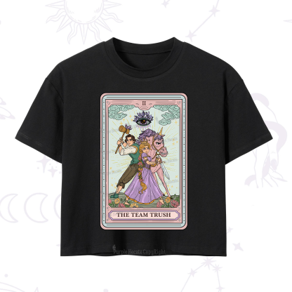 Purplehecate The Team Trush Tarot Card Crop T-Shirt