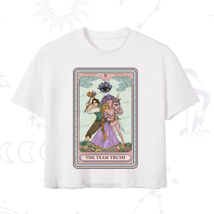 Purplehecate The Team Trush Tarot Card Crop T-Shirt