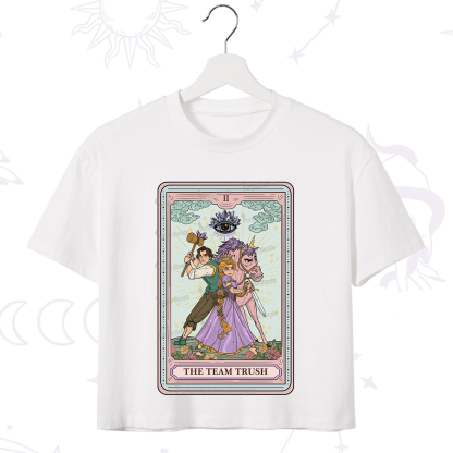 Purplehecate The Team Trush Tarot Card Crop T-Shirt
