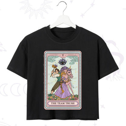 Purplehecate The Team Trush Tarot Card Crop T-Shirt